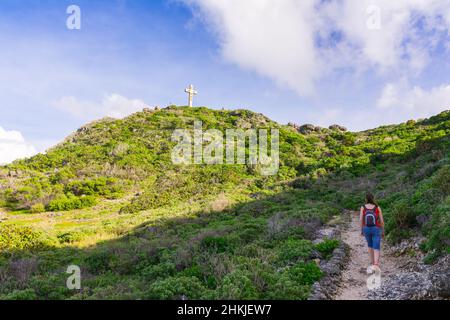 Pointe des chateaux, Grande-Terre, Guadalupa Foto Stock