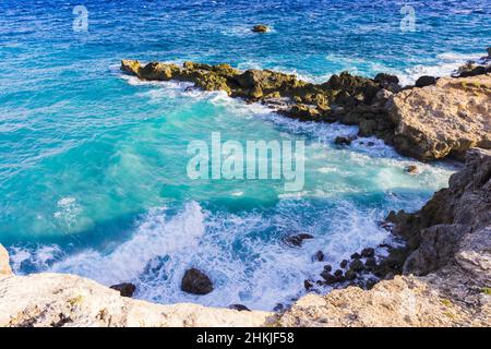 Pointe des chateaux, Grande-Terre, Guadalupa Foto Stock