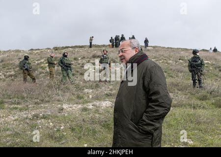 Burin, Palestina. 04th Feb 2022. Credit: Matan Golan/Alamy Live News Foto Stock