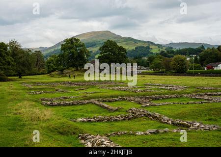 Forte romano, Ambleside. Lake District, Regno Unito Foto Stock