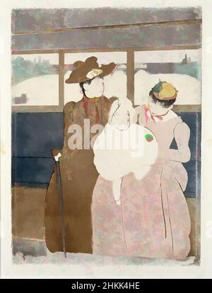 Arte ispirata da in Omnibus, la Tramway, Mary Cassatt, americano, 1844-1926, Inchiostro nero a secco e a colori acquatint su crema, carta di media spessore, moderatamente testurizzata, 1890-1891, 14 5/8 x 10 5/8 in., 36,5 x 26,5 cm, American Painting, aquatint, baby, bus, Busto, cassatt, opere classiche modernizzate da Artotop con un tuffo di modernità. Forme, colore e valore, impatto visivo accattivante sulle emozioni artistiche attraverso la libertà delle opere d'arte in modo contemporaneo. Un messaggio senza tempo che persegue una nuova direzione selvaggiamente creativa. Artisti che si rivolgono al supporto digitale e creano l'NFT Artotop Foto Stock