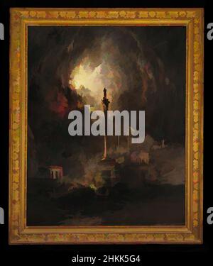 Arte ispirata agli ultimi giorni di Pompei, James Hamilton, americano, 1819-1878, olio su tela, 1864, 59 15/16 x 48 1/16 pollici, 152,2 x 122 cm, allegoria, pittore americano, antichità, apocalisse, tela, cataclisma, nuvole scure, distruzione, disastro, doom, End Time, Götterdämmerung, Hamilton, opere classiche modernizzate da Artotop con un tocco di modernità. Forme, colore e valore, impatto visivo accattivante sulle emozioni artistiche attraverso la libertà delle opere d'arte in modo contemporaneo. Un messaggio senza tempo che persegue una nuova direzione selvaggiamente creativa. Artisti che si rivolgono al supporto digitale e creano l'NFT Artotop Foto Stock