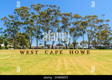 La cantina porta giardini di West Cape Howe Wines, Mount Barker, Western Australia, Australia Foto Stock