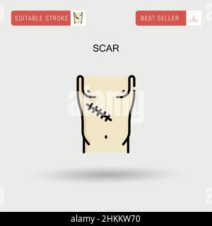 Icona SCAR Simple Vector. Illustrazione Vettoriale