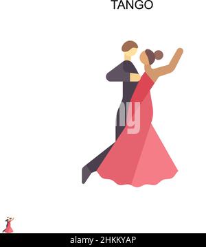 Tango semplice vettore icona. Modello di disegno del simbolo di illustrazione per l'elemento dell'interfaccia utente mobile Web. Illustrazione Vettoriale