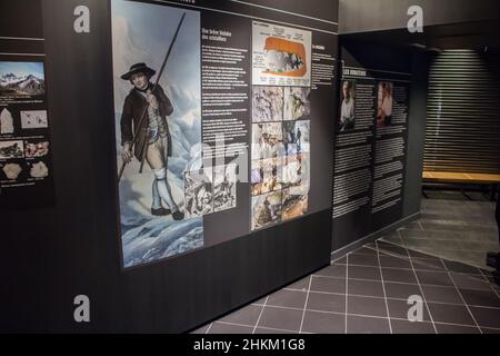 Reportage : riapertura del Musée des Cristaux, CHAMONIX dopo 2 anni di ristrutturazione (autunno 2021) Espace TAIRRAZ (700 mq e 1900 mostre) Foto Stock