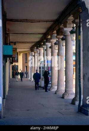 PLAZA MAYOR - SOPORTALES. Ubicazione: ESTERNO. Valladolid. SPAGNA. Foto Stock