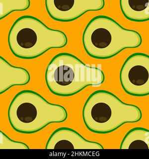 Avocado modello senza cuciture per tessuti e tessuti e confezionamento e regali e carte e biancheria Foto Stock