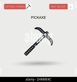 Pickaxe semplice icona vettoriale. Illustrazione Vettoriale