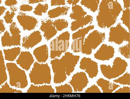 Pelle di giraffa senza cuciture. Illustrazione vettoriale. Illustrazione vettoriale a livelli facilmente modificabile. Illustrazione Vettoriale