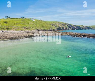 Pagaia a Wembury Bay Foto Stock