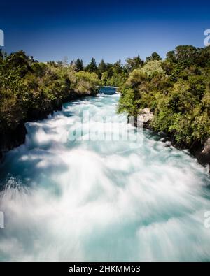 Cascate di Huka, Nuova Zelanda Foto Stock