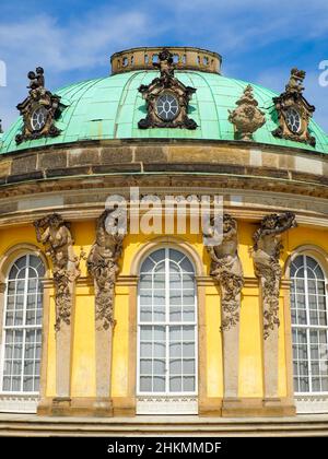 Schloss Sanssouci a Potsdam, Germania Foto Stock