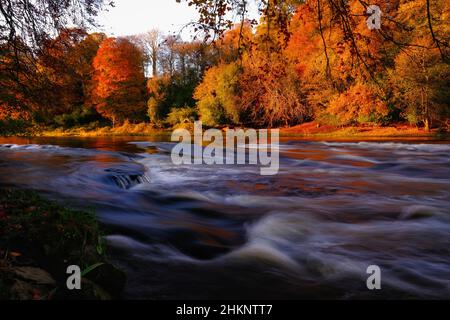 Pittoresco paesaggio autunnale foto della valle di Boyne Foto Stock