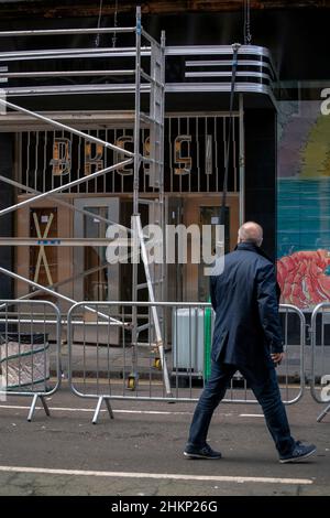 Glasgow, Scozia, Regno Unito. 13th gennaio 2022: Dietro le quinte della Batgirl ambientato a Glasgow. Foto Stock