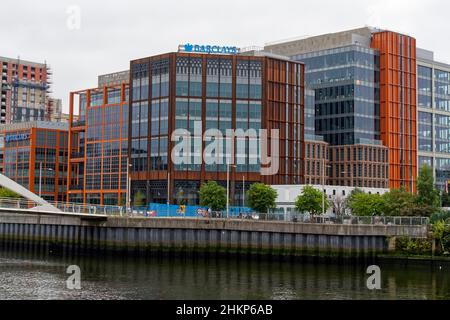 Barclays Bank nuovo campus, Tradeston, Glasgow, Scozia, Regno Unito Foto Stock