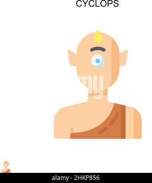 Icona del vettore Cyclops Simple. Modello di disegno del simbolo di illustrazione per l'elemento dell'interfaccia utente mobile Web. Illustrazione Vettoriale