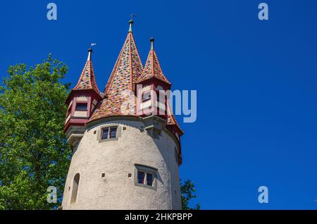 La Torre dei ladri nella parte occidentale della Città Vecchia, costruita nel 1380 come parte delle fortificazioni medievali e per lungo tempo una torre carceraria, Foto Stock