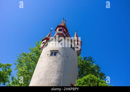 La Torre dei ladri nella parte occidentale della Città Vecchia, costruita nel 1380 come parte delle fortificazioni medievali e per lungo tempo una torre carceraria, Foto Stock