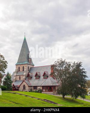 Catskill. New York. USA - 9 ottobre 2021 - Vista della Chiesa episcopale di San Luca Foto Stock