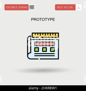 Icona vettore semplice prototipo. Illustrazione Vettoriale