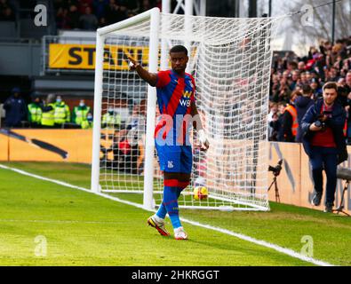 Londra, Regno Unito. 01st Feb 2018. LONDRA, Regno Unito, FEBBRAIO 05: Marc Guehi di Crystal Palace celebra il suo obiettivo durante la fa Cup Fourth Round tra Crystal Palace e Heartlepool United al Selhurst Park Stadium, Londra il 5th febbraio 2022 Credit: Action Foto Sport/Alamy Live News Foto Stock