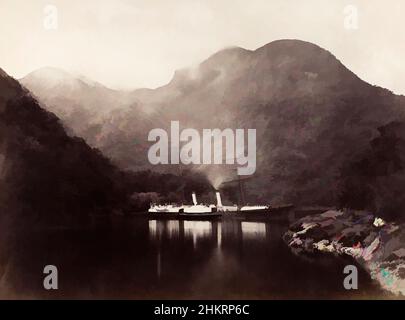 Arte ispirata da Acheron Passage, Dusky Sound, studio Burton Brothers, studio fotografico, 1874, Dunedin, fotografia in bianco e nero, opere classiche modernizzate da Artotop con un tuffo di modernità. Forme, colore e valore, impatto visivo accattivante sulle emozioni artistiche attraverso la libertà delle opere d'arte in modo contemporaneo. Un messaggio senza tempo che persegue una nuova direzione selvaggiamente creativa. Artisti che si rivolgono al supporto digitale e creano l'NFT Artotop Foto Stock