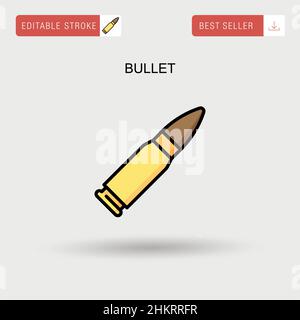 Icona vettoriale semplice bullet. Illustrazione Vettoriale