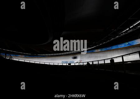 Pechino, Cina. 5th Feb 2022. General view Luge : singoli uomini durante i Giochi Olimpici invernali di Pechino 2022 al National Sliding Center di Pechino, Cina . Credit: AFLO SPORT/Alamy Live News Foto Stock