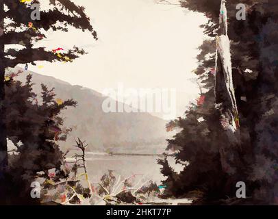 Arte ispirata a Diamond Lake - Head of Lake Wakatipu, studio Burton Brothers, studio fotografico, 1886, Dunedin, Opere classiche modernizzate da Artotop con un tocco di modernità. Forme, colore e valore, impatto visivo accattivante sulle emozioni artistiche attraverso la libertà delle opere d'arte in modo contemporaneo. Un messaggio senza tempo che persegue una nuova direzione selvaggiamente creativa. Artisti che si rivolgono al supporto digitale e creano l'NFT Artotop Foto Stock