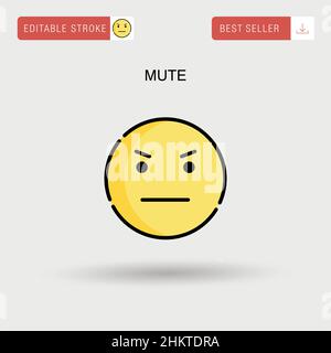 Icona mute Simple Vector. Illustrazione Vettoriale