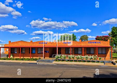 Cobar shire council camere di servizi pubblici nella città mineraria locale regionale Cobar dell'Outback australia. Foto Stock