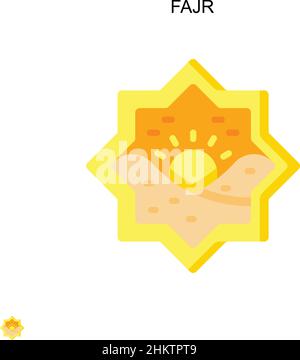 Fajr semplice icona vettoriale. Modello di disegno del simbolo di illustrazione per l'elemento dell'interfaccia utente mobile Web. Illustrazione Vettoriale