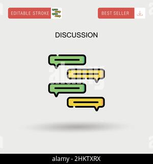 Icona vettore semplice per la discussione. Illustrazione Vettoriale