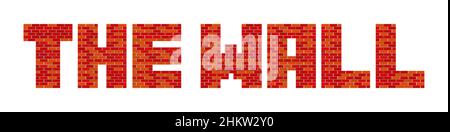 La scritta da parete. Illustrazione vettoriale isolata su sfondo bianco. Illustrazione Vettoriale