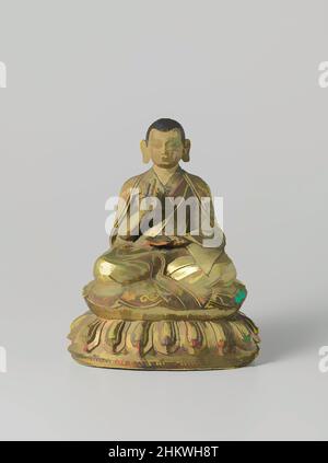 Arte ispirata da Un lama | il lama Dpal ldan tshul khoirs, lama Dpal ldan tshul khoirs, immagine del lama Dpal ldan tshul khoirs (1333-1399), uno dei maestri nella trasmissione della dottrina del lama 'bras (percorso e risultato) all'interno della scuola Sakyapa del buddismo tibetano. Con la destra, opere classiche modernizzate da Artotop con un tuffo di modernità. Forme, colore e valore, impatto visivo accattivante sulle emozioni artistiche attraverso la libertà delle opere d'arte in modo contemporaneo. Un messaggio senza tempo che persegue una nuova direzione selvaggiamente creativa. Artisti che si rivolgono al supporto digitale e creano l'NFT Artotop Foto Stock