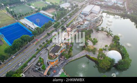 Vista aerea del Senayan Park Mall Jakarta nel pomeriggio. Jakarta, Indonesia, febbraio 6 2022 Foto Stock