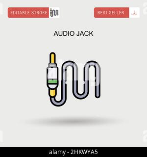 Jack audio icona vettore semplice. Illustrazione Vettoriale