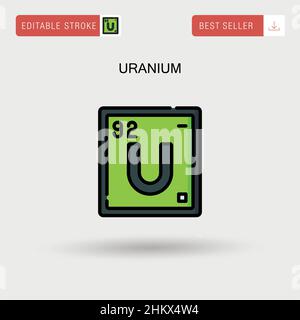 Icona vettore semplice uranio. Illustrazione Vettoriale