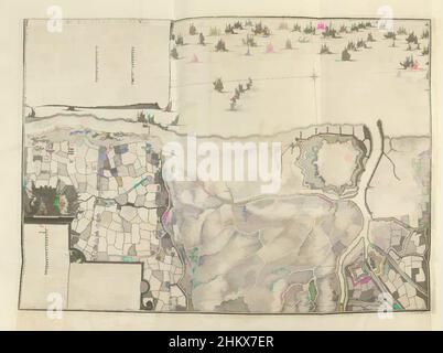 Arte ispirata dall'assedio di Ostenda, 1706, Plan de la ville d'Ostende, Mappa dell'assedio di Ostenda da parte degli Alleati sotto Enrico di Nassau, signore di Ouwerkerk, assediata dal 17 giugno, presa il 6 luglio 1706. In alto a sinistra una cartouche con il titolo e le leggende 1-57 in francese. In basso a sinistra una cartouche, opere classiche modernizzate da Artotop con un tuffo di modernità. Forme, colore e valore, impatto visivo accattivante sulle emozioni artistiche attraverso la libertà delle opere d'arte in modo contemporaneo. Un messaggio senza tempo che persegue una nuova direzione selvaggiamente creativa. Artisti che si rivolgono al supporto digitale e creano l'NFT Artotop Foto Stock