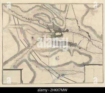 Arte ispirata da Assedio di Aire, 1710, Plan De la Ville d'Aire et de ses dintorni (...) Assiegée par les Hauts-Alliés sous le Commandement de Son A.S. Monseigr. le Prince d'Anhalt Dessau (...) Fare leva su 8. Novembre 1710 (...), Mappa dell'assedio della città di Aire con i dintorni ampi, opere classiche modernizzate da Artotop con un tuffo di modernità. Forme, colore e valore, impatto visivo accattivante sulle emozioni artistiche attraverso la libertà delle opere d'arte in modo contemporaneo. Un messaggio senza tempo che persegue una nuova direzione selvaggiamente creativa. Artisti che si rivolgono al supporto digitale e creano l'NFT Artotop Foto Stock