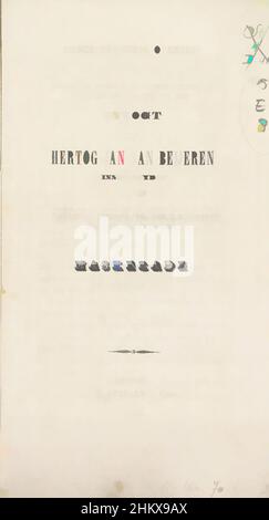 Art Inspired by Geschiedkundig overzicht ter inlichtingtrent (...) den intogt van Hertog Jan van Beijeren binnen Leijden nel 1420, Booklet di J.G. La Lau sullo sfondo storico dell'ingresso del Duca Giovanni di Baviera a Leiden il 18 agosto 1420. Pubblicato a nome del 'Comitato, opere classiche modernizzate da Artotop con un tuffo di modernità. Forme, colore e valore, impatto visivo accattivante sulle emozioni artistiche attraverso la libertà delle opere d'arte in modo contemporaneo. Un messaggio senza tempo che persegue una nuova direzione selvaggiamente creativa. Artisti che si rivolgono al supporto digitale e creano l'NFT Artotop Foto Stock