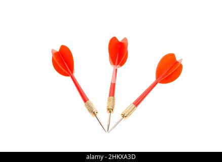 Frecce rosse e verdi. Isolato su sfondo bianco. Foto Stock