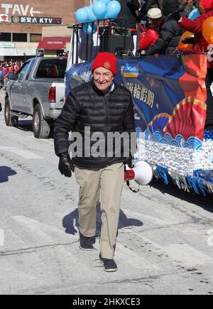 New York, NY, USA. 5th Feb 2022. Flushing, New York, USA, 05 febbraio 2022 - il senatore Chuck Schumer, il senatore di New York e il leader della maggioranza del Senato assiste alla celebrazione del nuovo anno lunare a Flushing, New York.Photo: Giada Papini/EuropaNewswire.PHOTO CREDIT OBBLIGATORIO. (Credit Image: © Luiz Rampelotto/ZUMA Press Wire) Foto Stock