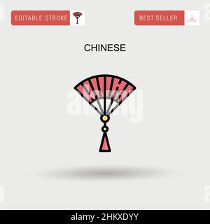 Icona cinese vettore semplice. Illustrazione Vettoriale