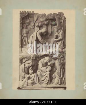 Arte ispirata dal Relief with Christ in Getsemani, Europe, c.. 1879 - c. 1900, cartone, stampa albume, altezza 269 mm x larghezza 210 mm, opere classiche modernizzate da Artotop con un tocco di modernità. Forme, colore e valore, impatto visivo accattivante sulle emozioni artistiche attraverso la libertà delle opere d'arte in modo contemporaneo. Un messaggio senza tempo che persegue una nuova direzione selvaggiamente creativa. Artisti che si rivolgono al supporto digitale e creano l'NFT Artotop Foto Stock