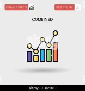 Icona vettore semplice combinata. Illustrazione Vettoriale
