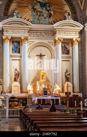 Cattedrale Metropolitana di Asunción de María, Plaza de la Constitución, Plaza Zócalo. Città del Messico. Nord America Foto Stock