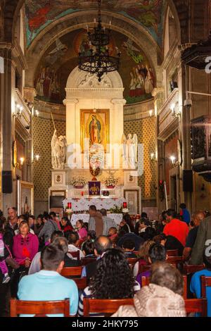 Antica Basilica parrocchiale indiana di nostra Signora di Guadalupe, Città del Messico. Nord America Foto Stock