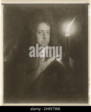 Arte ispirata da Ritratto di Guglielmo III, Principe d'Orange, Ritratto di Guglielmo III A destra una candela., dopo: Godfried Schalcken, Olanda, 1850 - 1930, supporto fotografico, Altezza 260 mm x larghezza 223 mm, opere classiche modernizzate da Artotop con un tocco di modernità. Forme, colore e valore, impatto visivo accattivante sulle emozioni artistiche attraverso la libertà delle opere d'arte in modo contemporaneo. Un messaggio senza tempo che persegue una nuova direzione selvaggiamente creativa. Artisti che si rivolgono al supporto digitale e creano l'NFT Artotop Foto Stock